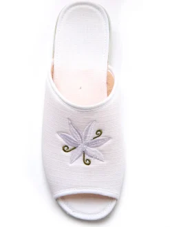 Femme Pédiconfort Mules brodées doublure éponge