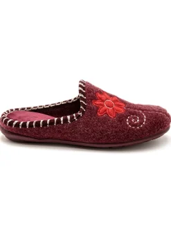 Femme Pédiconfort Mules brodées grande largeur