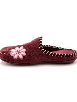 Femme Pédiconfort Mules brodées grande largeur