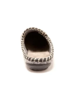 Femme Pédiconfort Mules brodées grande largeur