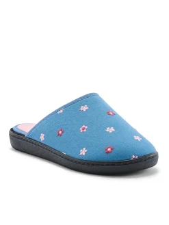 Femme Pédiconfort Mules brodées intérieur éponge