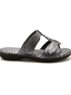 Femme Pédiconfort Mules cuir, ouverture totale