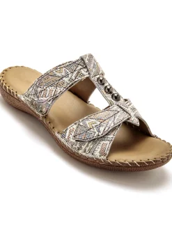 Femme Pédiconfort Mules cuir, ouverture totale