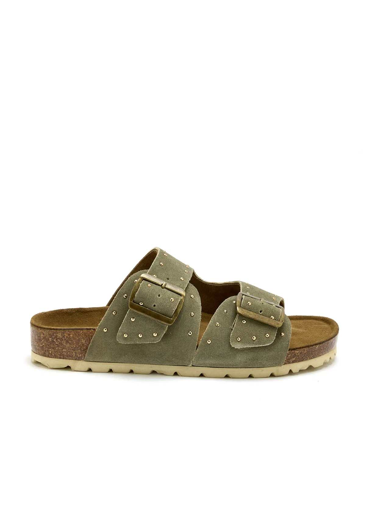 Femme Pédiconfort Mules cuir velours à boucles
