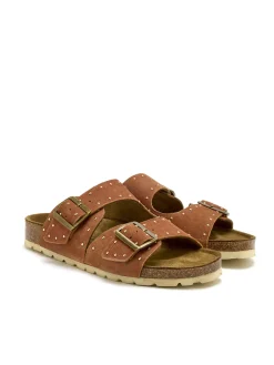 Femme Pédiconfort Mules cuir velours à boucles