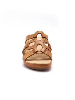 Femme Pédiconfort Mules en cuir à talon compensé