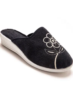 Femme Pédiconfort Mules fermées brodées