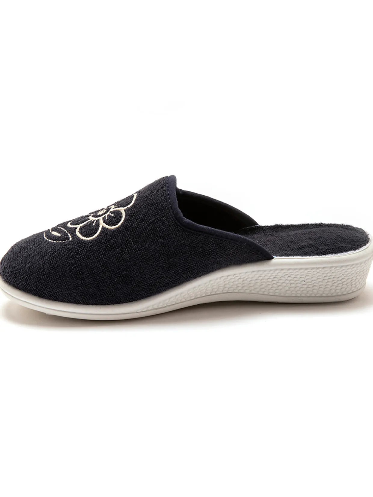 Femme Pédiconfort Mules fermées brodées