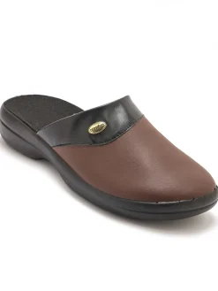 Homme Pédiconfort Mules mixtes cuir intérieur éponge