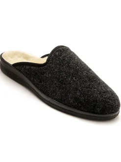 Homme Pédiconfort Mules mixtes fourrées laine majoritaire