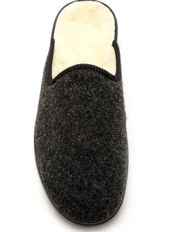 Homme Pédiconfort Mules mixtes fourrées laine majoritaire