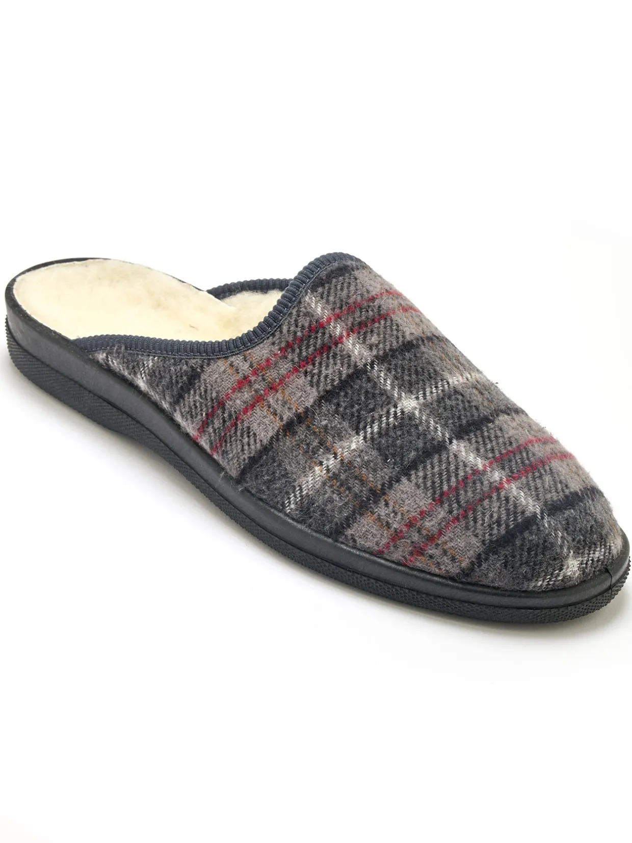 Homme Pédiconfort Mules mixtes fourrées laine majoritaire