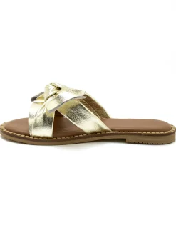 Femme Pédiconfort Mules noeud fantaisie tout cuir