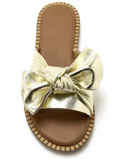 Femme Pédiconfort Mules noeud fantaisie tout cuir