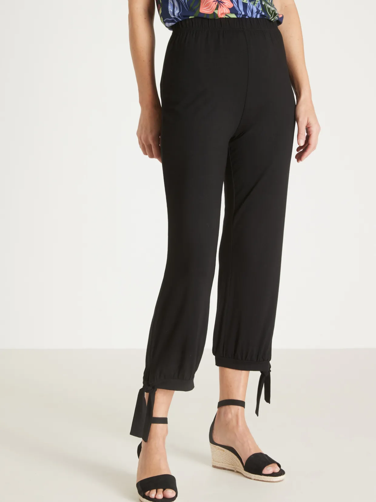 Femme Daxon Pantacourt en maille style sarouel