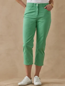 Femme Daxon Pantacourt élastiqué en gabardine