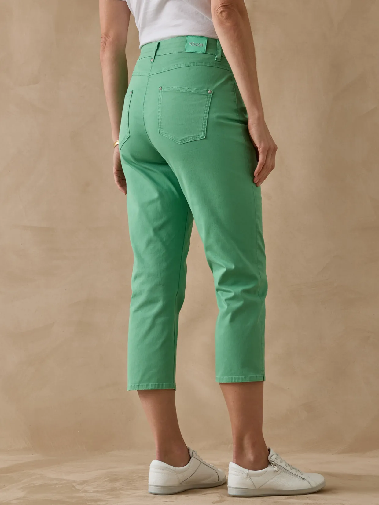 Femme Daxon Pantacourt élastiqué en gabardine