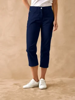 Femme Daxon Pantacourt élastiqué en gabardine