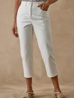 Femme Daxon Pantacourt élastiqué en gabardine