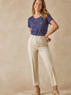 Femme Daxon Pantacourt élastiqué en maille