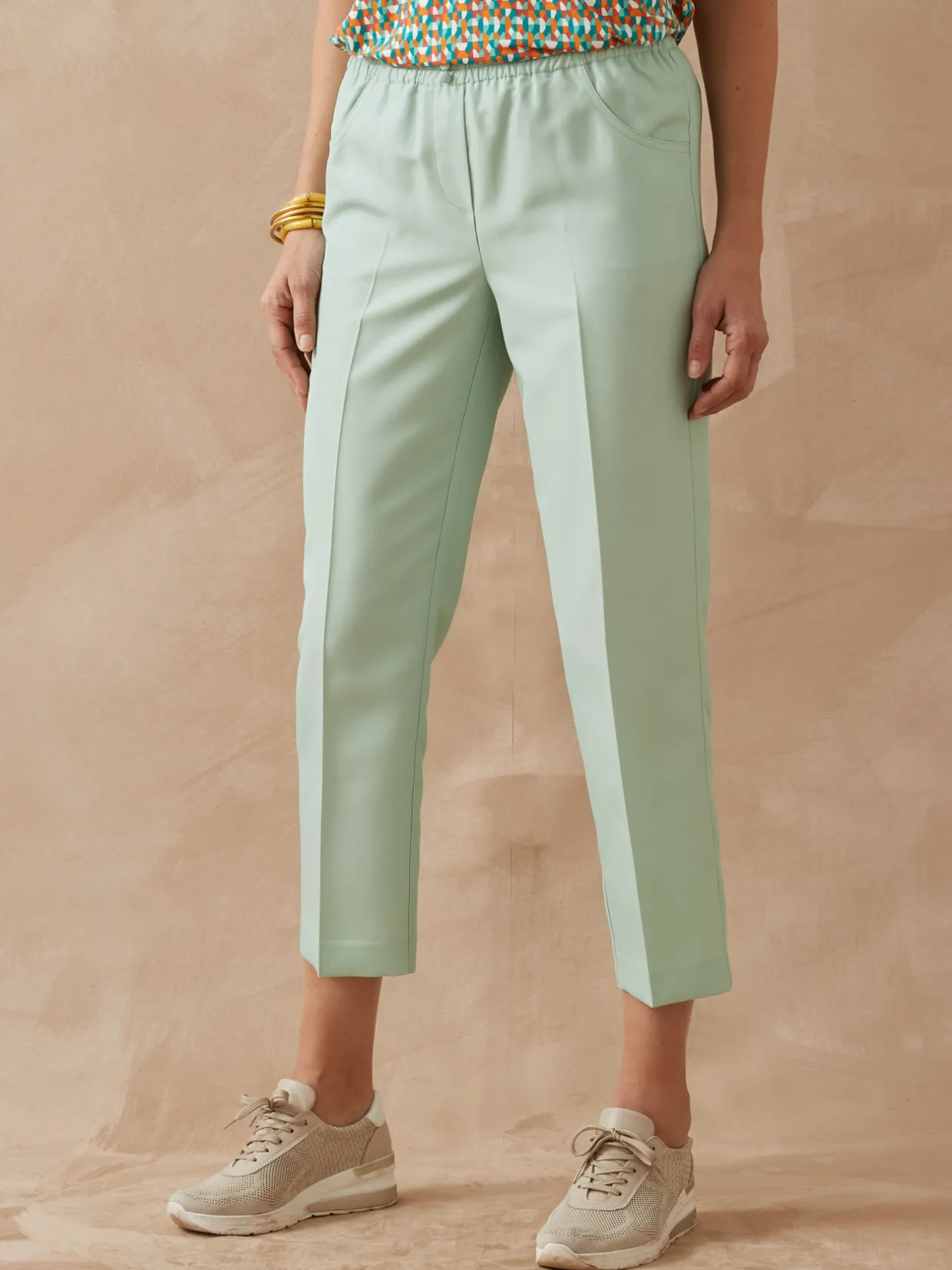 Femme Daxon Pantacourt élastiqué entrejambe 60cm