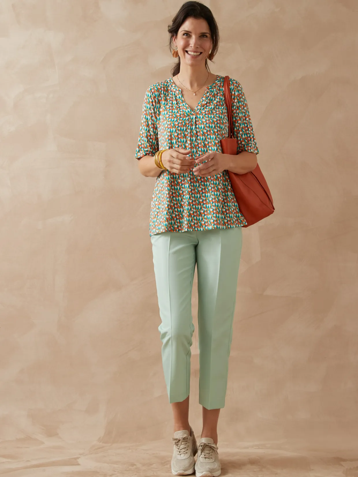 Femme Daxon Pantacourt élastiqué entrejambe 60cm