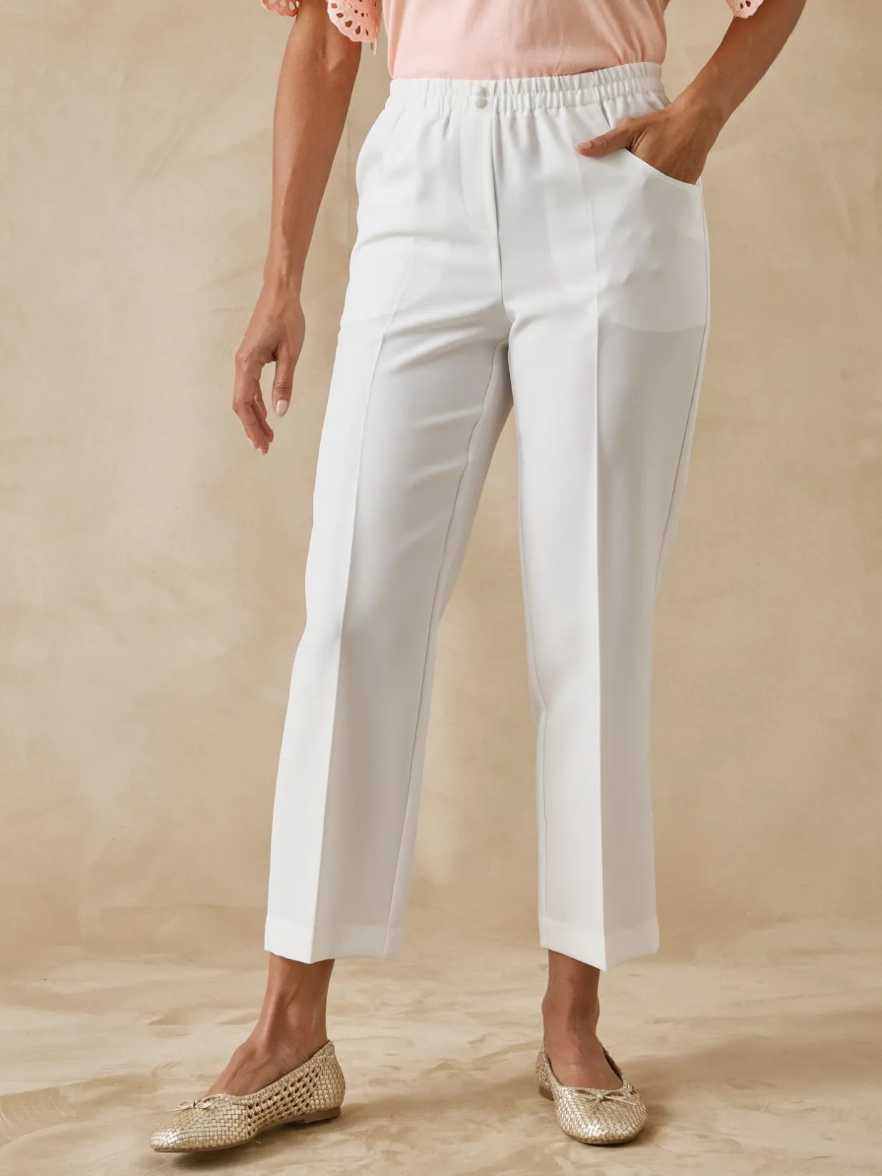 Femme Daxon Pantacourt élastiqué entrejambe 60cm