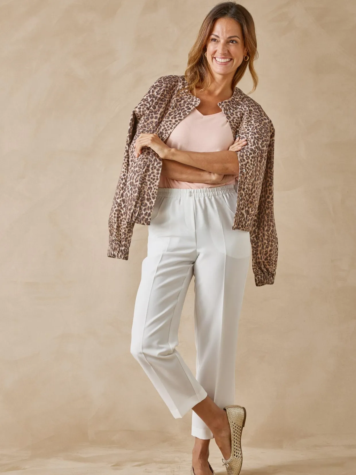 Femme Daxon Pantacourt élastiqué entrejambe 60cm