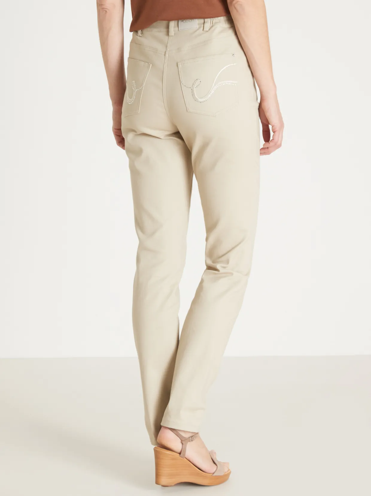 Femme Daxon Pantalon 5 poches coupe droite
