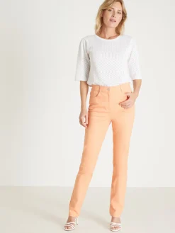 Femme Daxon Pantalon 5 poches coupe droite