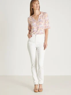 Femme Daxon Pantalon 5 poches coupe droite