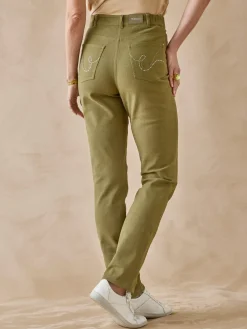 Femme Daxon Pantalon 5 poches coupe droite