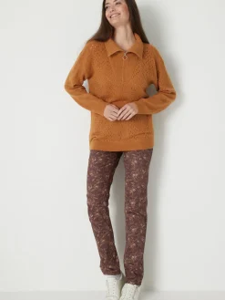 Femme Daxon Pantalon 5 poches taille haute