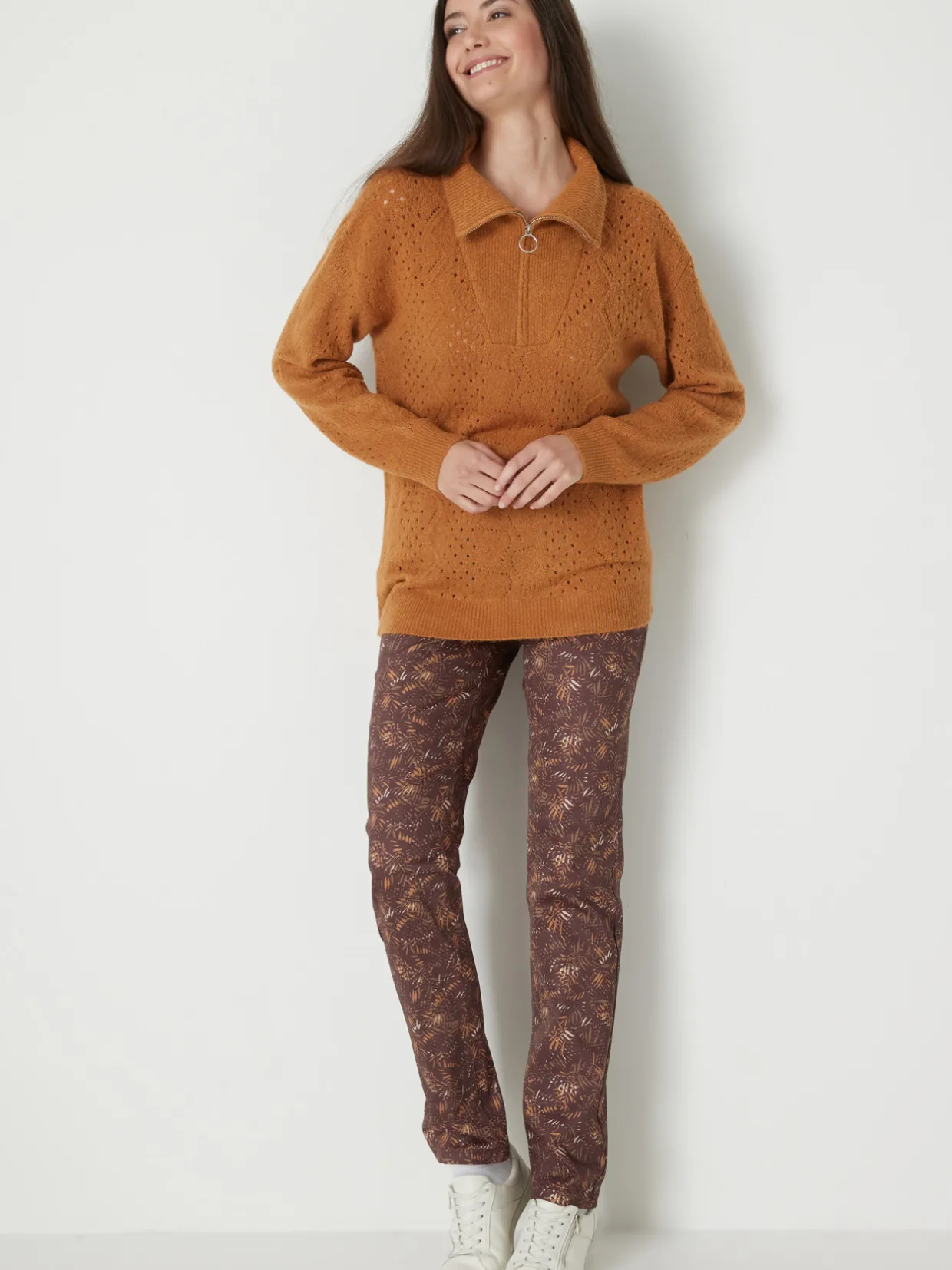 Femme Daxon Pantalon 5 poches taille haute