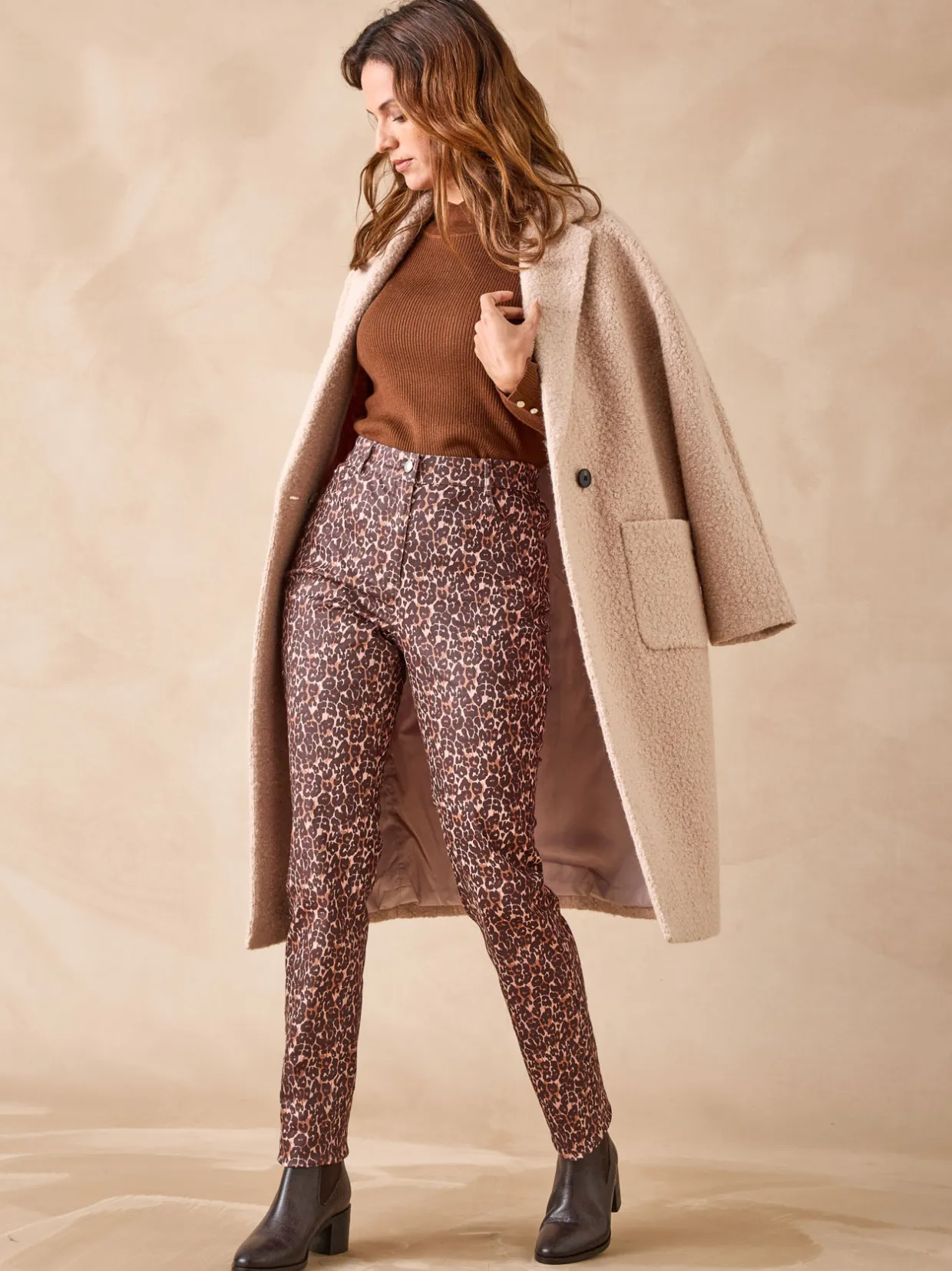 Femme Daxon Pantalon 5 poches taille haute