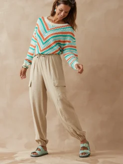 Femme Daxon Pantalon cargo élastiqué