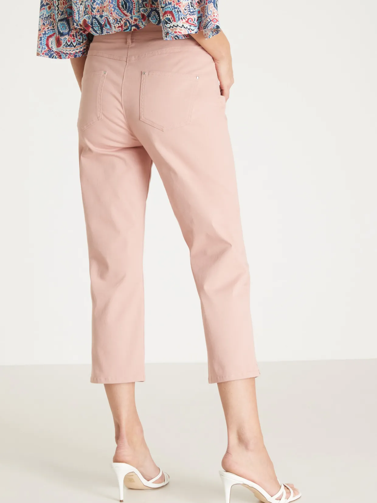 Femme Daxon Pantalon corsaire en toile extensible