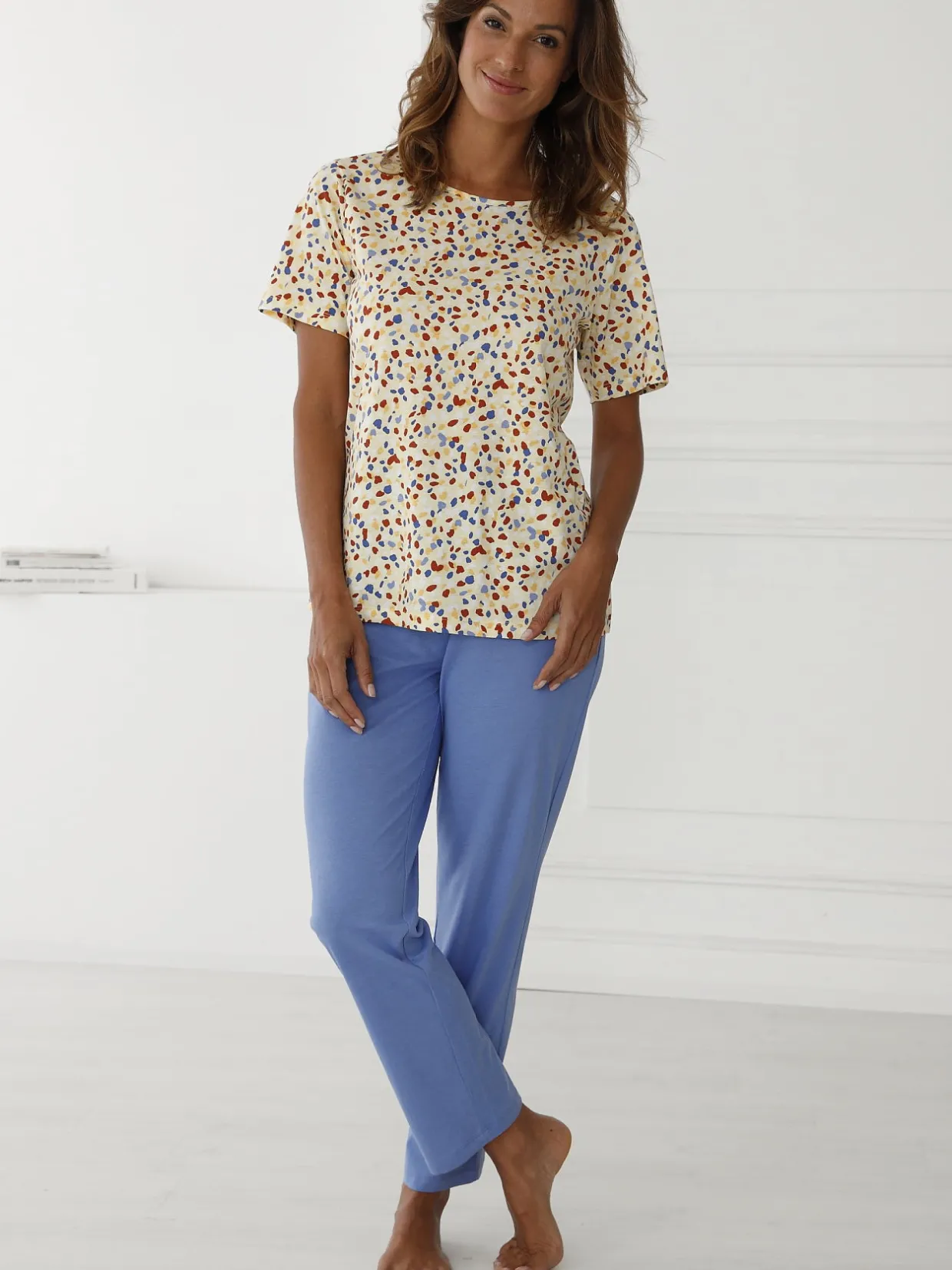 Daxon Pantalon de pyjama jersey pur coton