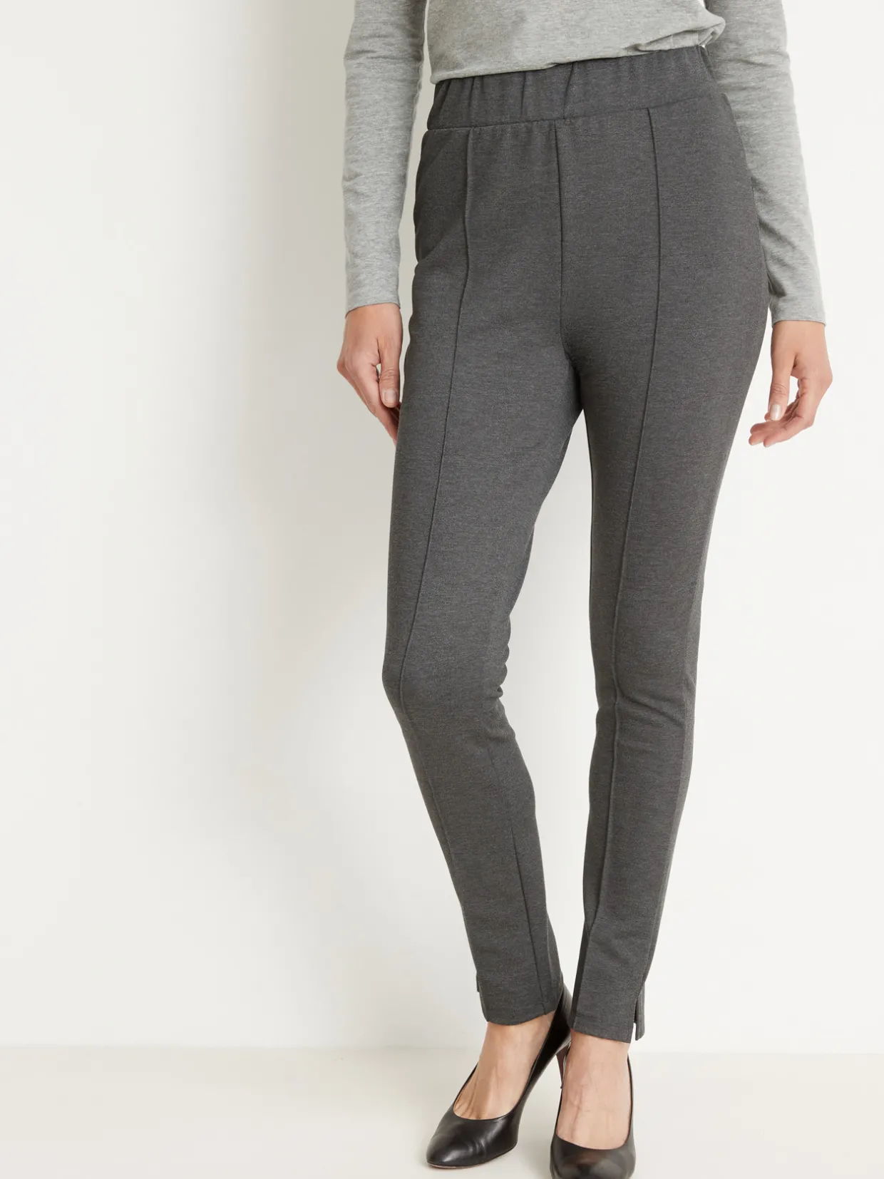 Femme Daxon Pantalon droit élastiqué maille milano