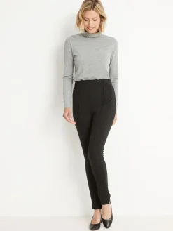 Femme Daxon Pantalon droit élastiqué maille milano