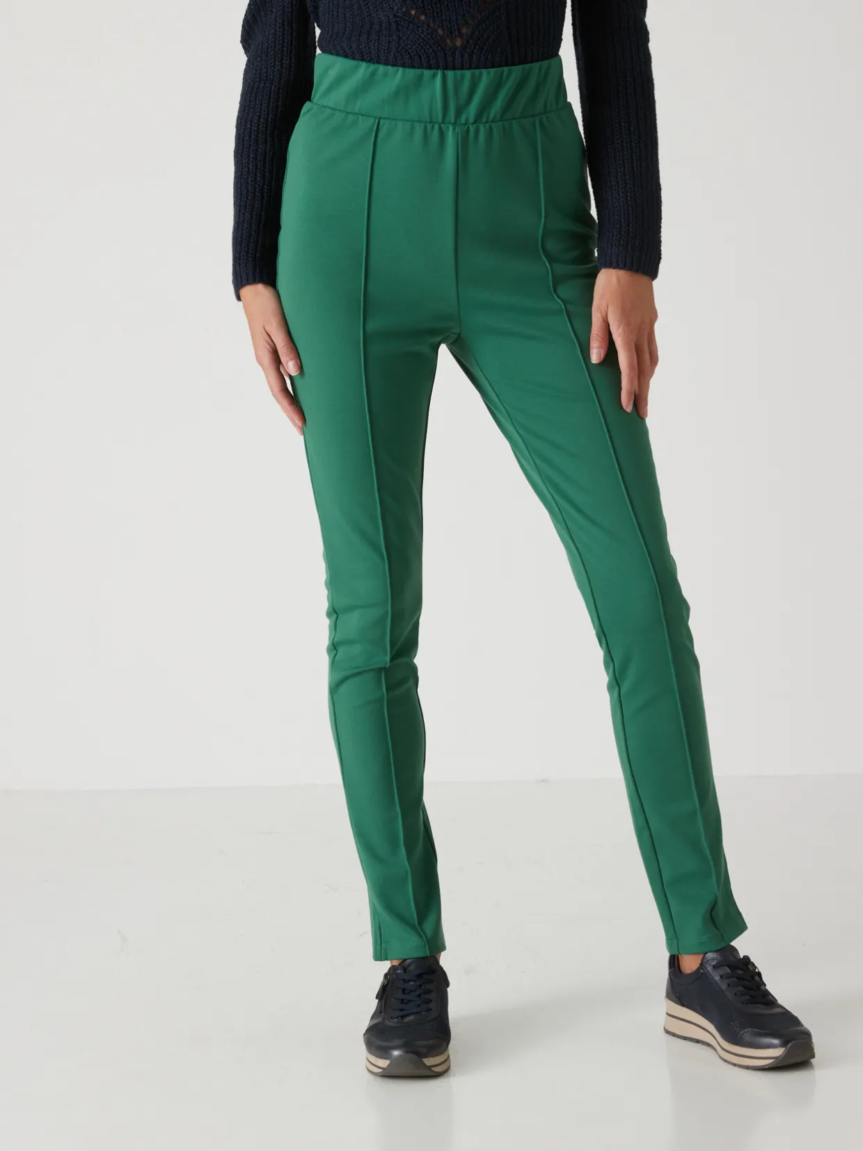 Femme Daxon Pantalon droit élastiqué maille milano