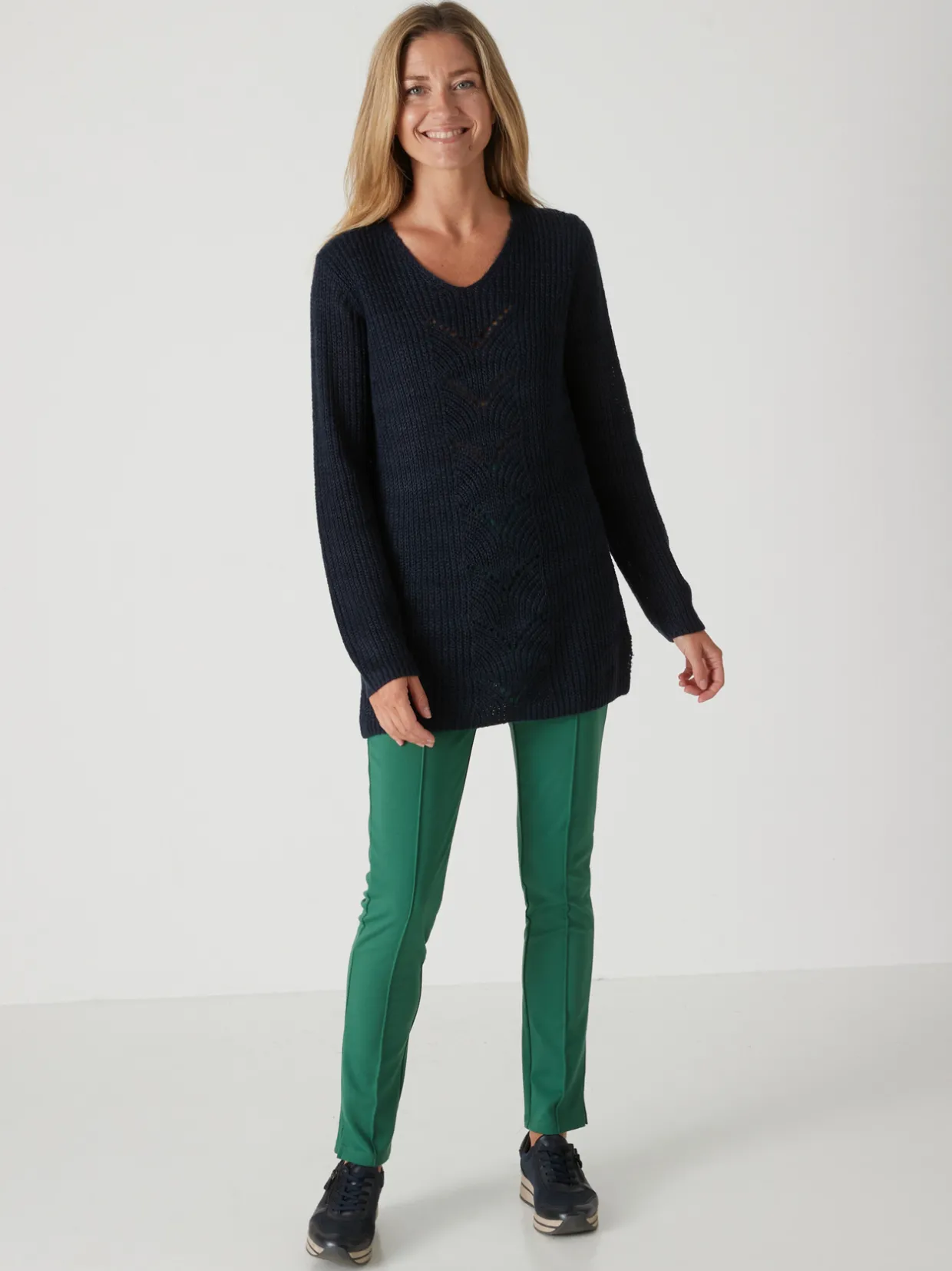 Femme Daxon Pantalon droit élastiqué maille milano