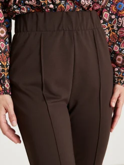 Femme Daxon Pantalon droit élastiqué maille milano