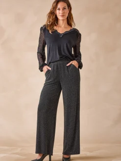 Femme Daxon Pantalon en maille fantaisie