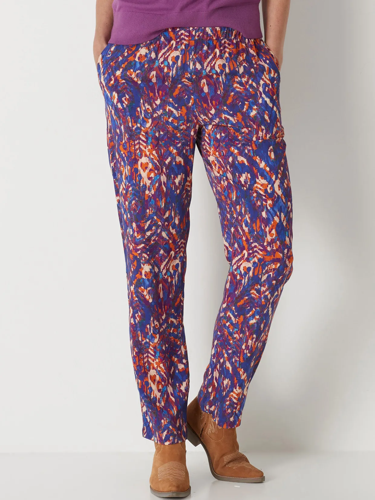 Femme Daxon Pantalon fluide élastiqué