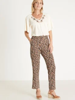 Femme Daxon Pantalon fluide élastiqué