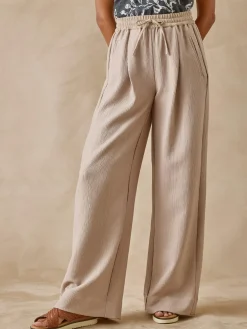 Femme Daxon Pantalon large aspect froissé