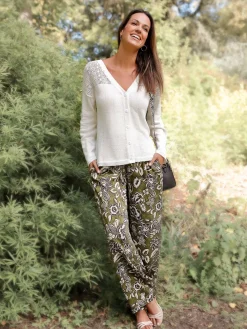 Femme Daxon Pantalon large élastiqué