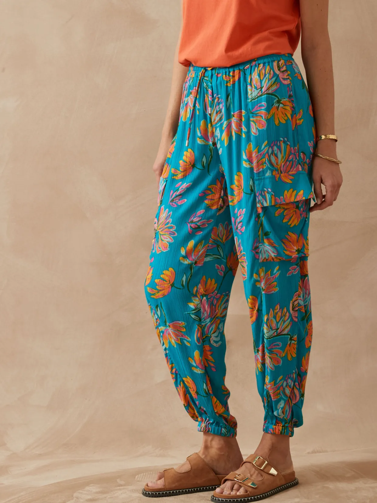 Femme Daxon Pantalon large élastiqué