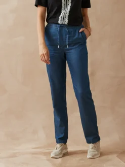 Femme Daxon Pantalon élastiqué en chambray